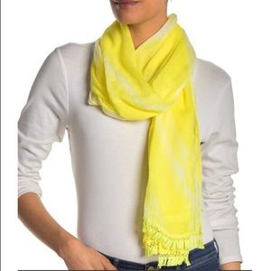 Vince Camuto Chevron Print Yellow Scarf/Wrap